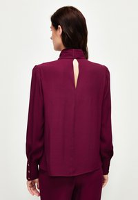adL TIE DETAILED LONG SLEEVE - Camicetta - damson