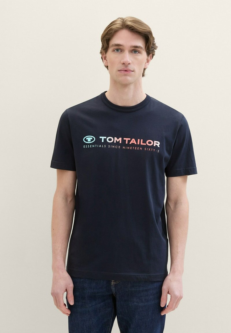 TOM TAILOR MIT LOGO  - Triko s potiskem - sky captain blue