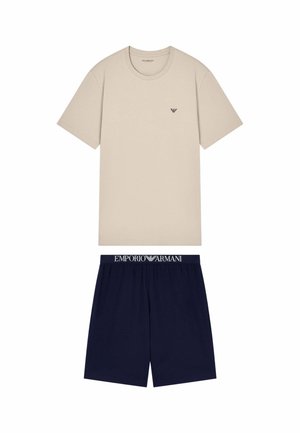 Emporio Armani, PIGIAMA UOMO SET - Pyjama set - beige blu