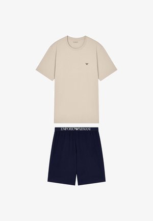 Emporio Armani, PIGIAMA UOMO SET - Pyjama set - beige blu