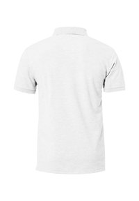 Polo gris à manches courtes avec un design sobre et un col côtelé. Le tissu a une texture subtile, adapté pour un usage décontracté.