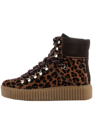 AGDA - Stivaletti con plateau - leopard