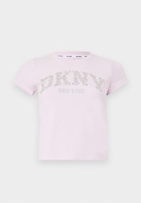 ARCHED DOME STUD LOGO FITTED BABY TEE - T-shirt print - bliss/silver