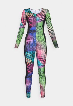 adidas Performance X JEREMY SCOTT PRIDE ONESIE - Gym suit - acid yellow/semi lucid fuchsia/active purple