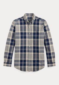 CUSTOM FIT BRUSHED OXFORD SHIRT - Skjorta - off white/navy multi