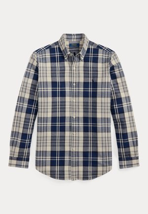 CUSTOM FIT BRUSHED OXFORD SHIRT - Ing - off white/navy multi