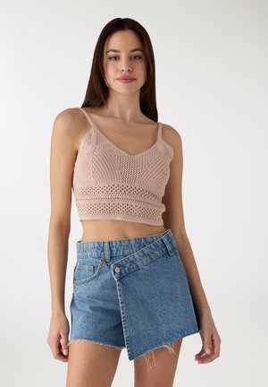 CON EFFETTO LUCCICANTE - Top - rosa antico