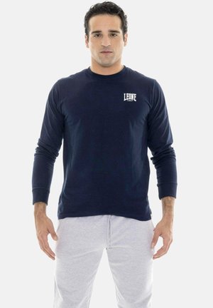 LEONE 1947, MAN LONG SLEEVES SMALL LOGO - Maglietta a manica lunga - navy blue