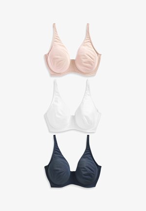3 PACK - Bügel BH - blue/white/beige