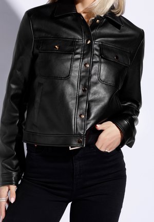 Veste en similicuir - black