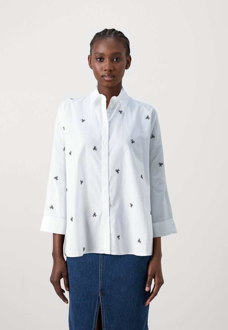 ONLY ONLNEW LINA GRACE - Bluza z gumbi - bright white/black