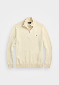 COTTON QUARTER ZIP SWEATER - Trui - andover cream
