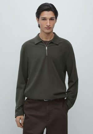 ZIP-UP  - Polo - khaki