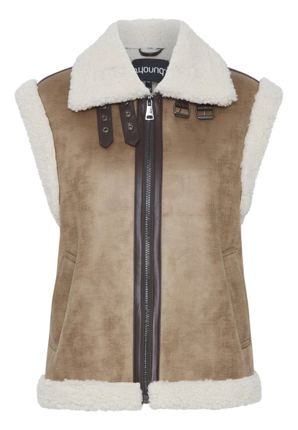 BYASANNE - Waistcoat - toasted coconut3