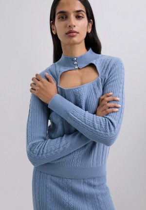 BUTBRAIDOPENSET - Jersey de punto - light blue