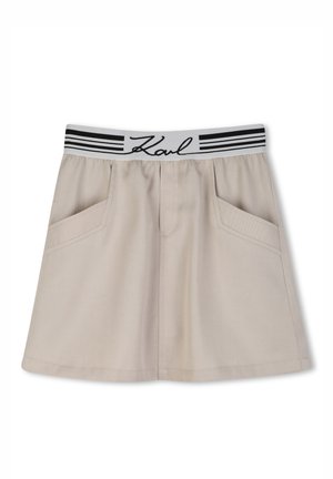 ELASTISCHE TAILLE - A-lijn rok - pale stone