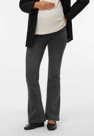 UMSTANDS - Bootcut-teksad - dark grey denim