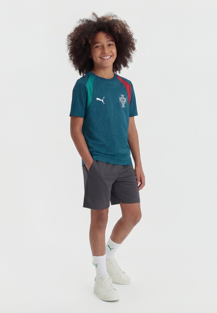 PUMA FPF PORTUGAL TRAINING TEE - Club wear - ocean tropic/silver-coloured