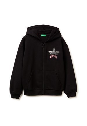 Sweater met rits - black