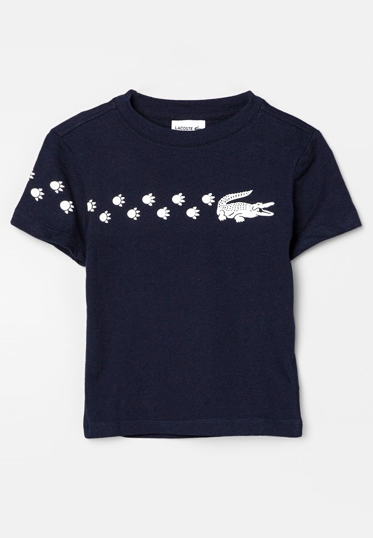 Lacoste T-shirt print donkerblauw