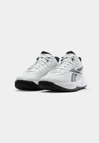 Reebok PRESS UNISEX - Basketbalová obuv - white/core black/barely grey
