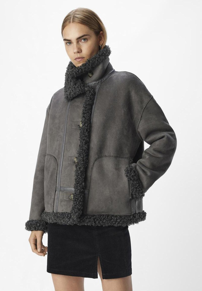 Object OBJOAKLYN JACKET - Jacka i konstläder - dark grey