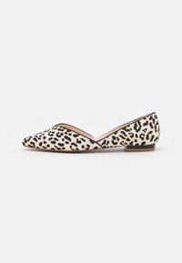LEATHER - Ballet pumps - black/beige
