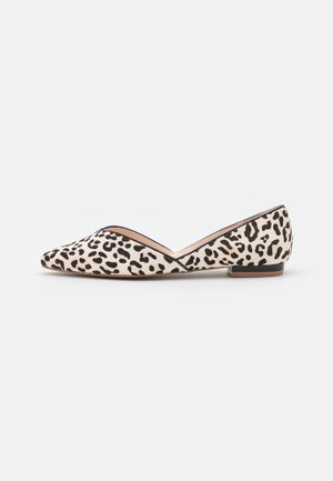 LEATHER - Ballet pumps - black/beige