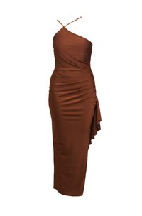 JAYLIN FRILL - Maxi dress - dark brown