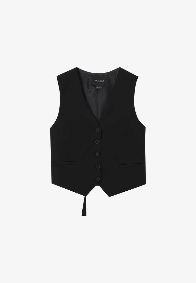 PULL&BEAR Chaleco black/negro (Segunda mano) - Main Image