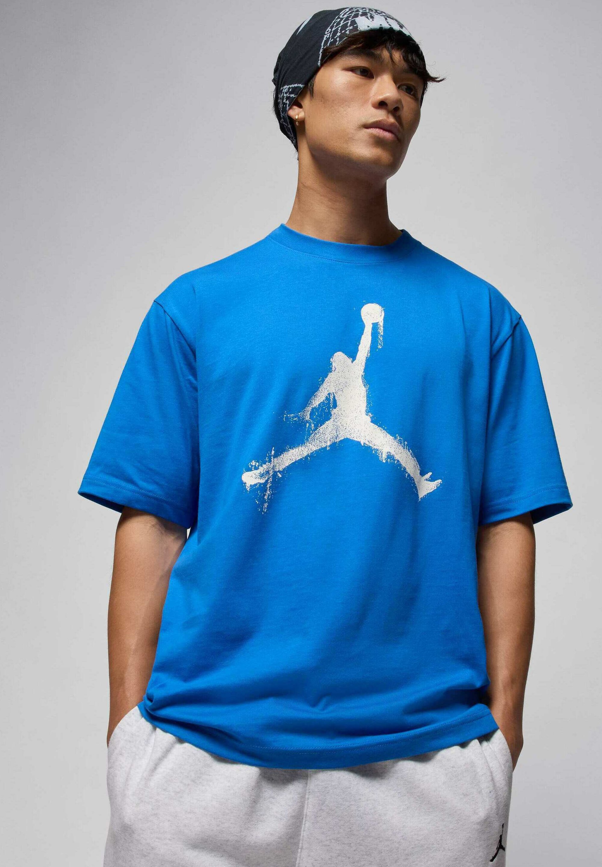 Jordan Print T-shirt - sport blue sail/blue - Zalando