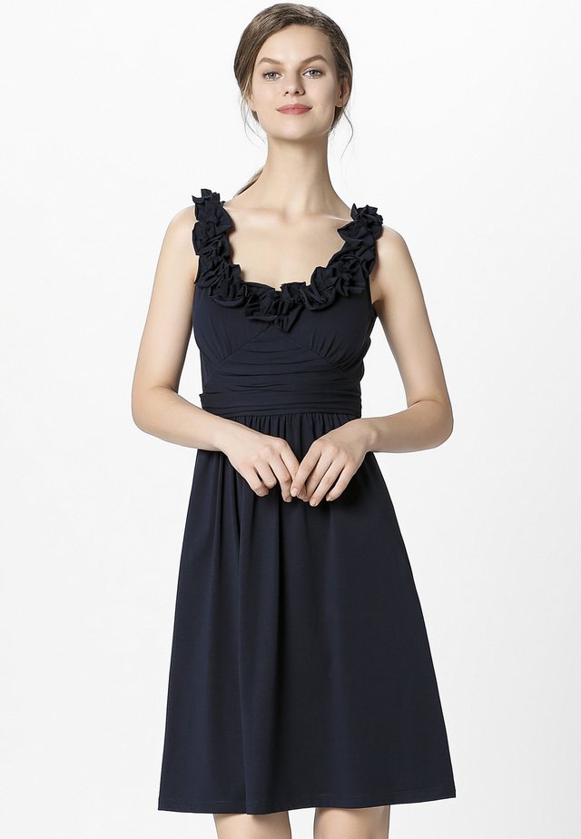 DRESS WITH VOLANTS - Robe de soirée - midnightblue