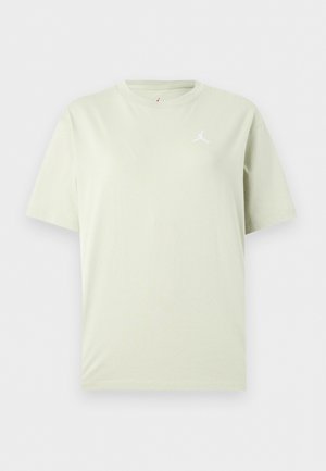 Ανοιχτοπράσινο T-shirt με κοντά μανίκια και στρογγυλή λαιμόκοψη, με μικρό λευκό λογότυπο Jumpman στο αριστερό στήθος.