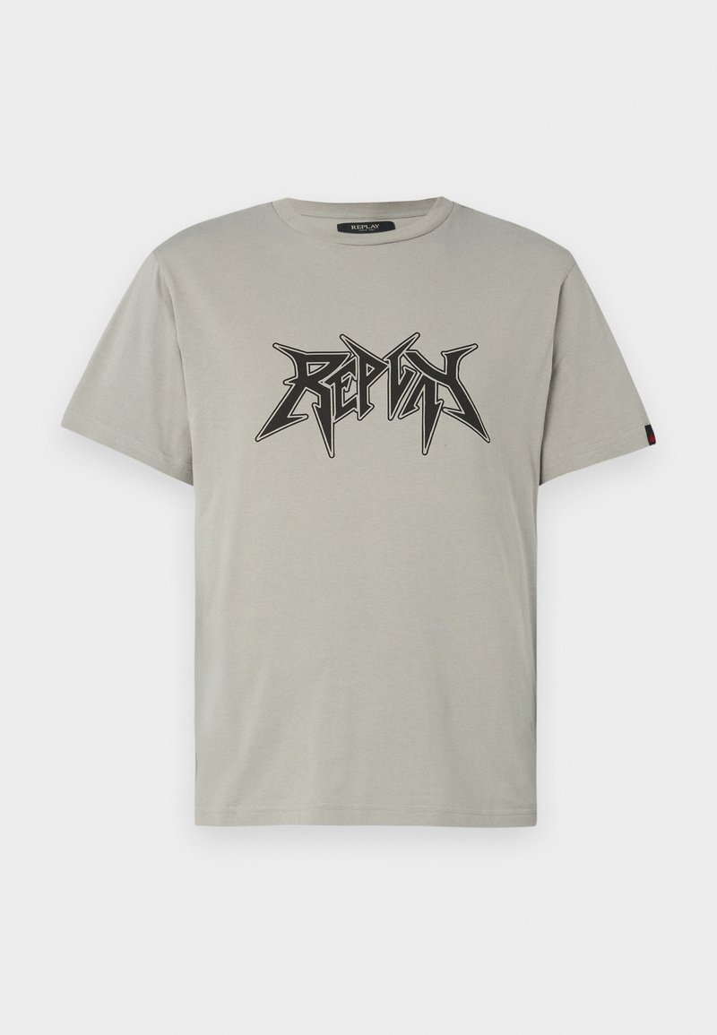 Replay T-shirt print grijs