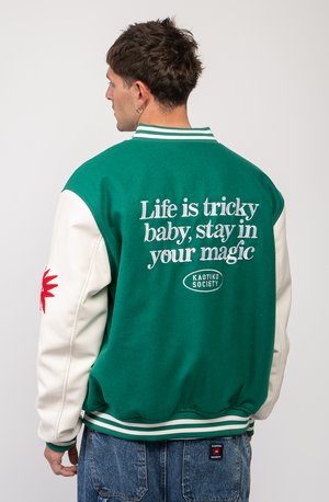 JACKET BASEBALL TRICKY LOVE UNISEX - Giubbotto Bomber - green
