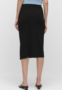 STOCKH LM HANNE KNITTED - A-linjainen hame - black