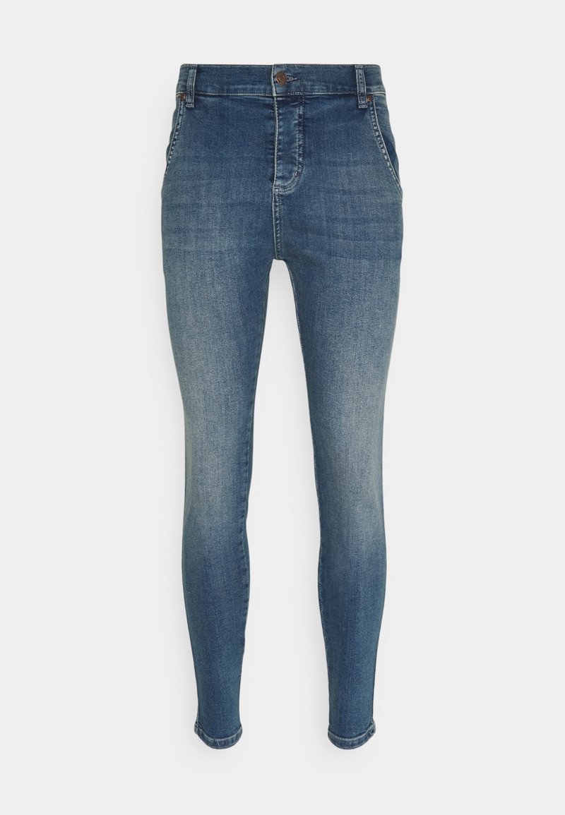 SIKSILK Vaqueros pitillo - stone blue denim