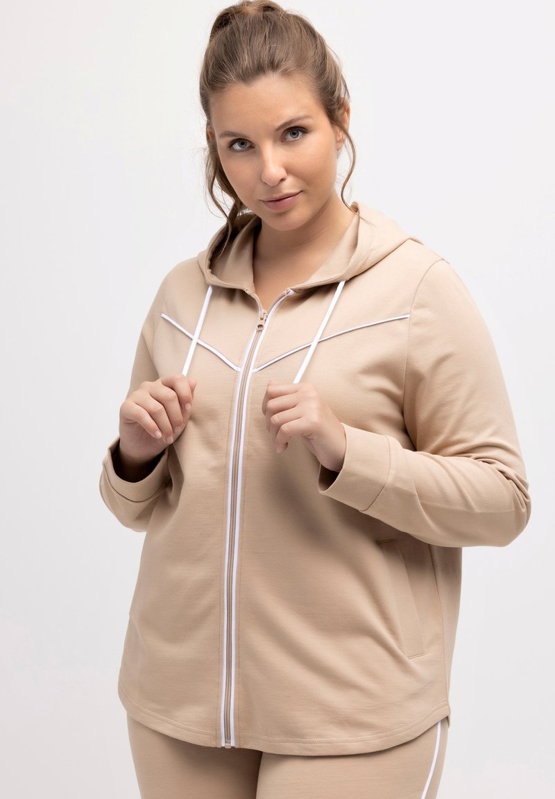 Ulla Popken Tröja med dragkedja - dark gray