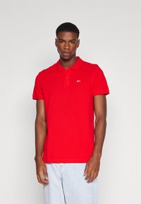 Tommy Jeans PLACKET - Polo - deep crimson