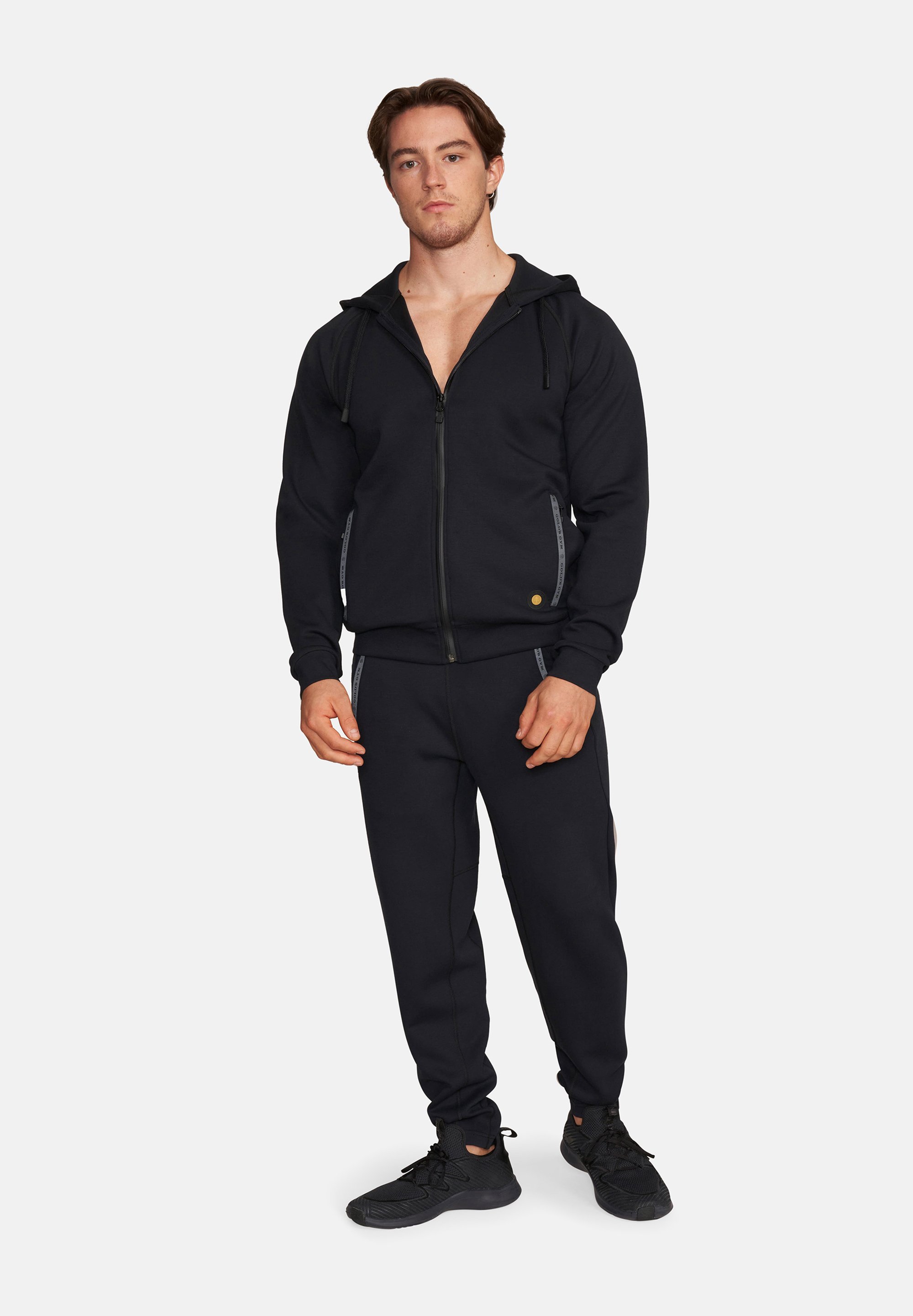 Gold's Gym GENE - Zip-up sweatshirt - schwarz/black - Zalando