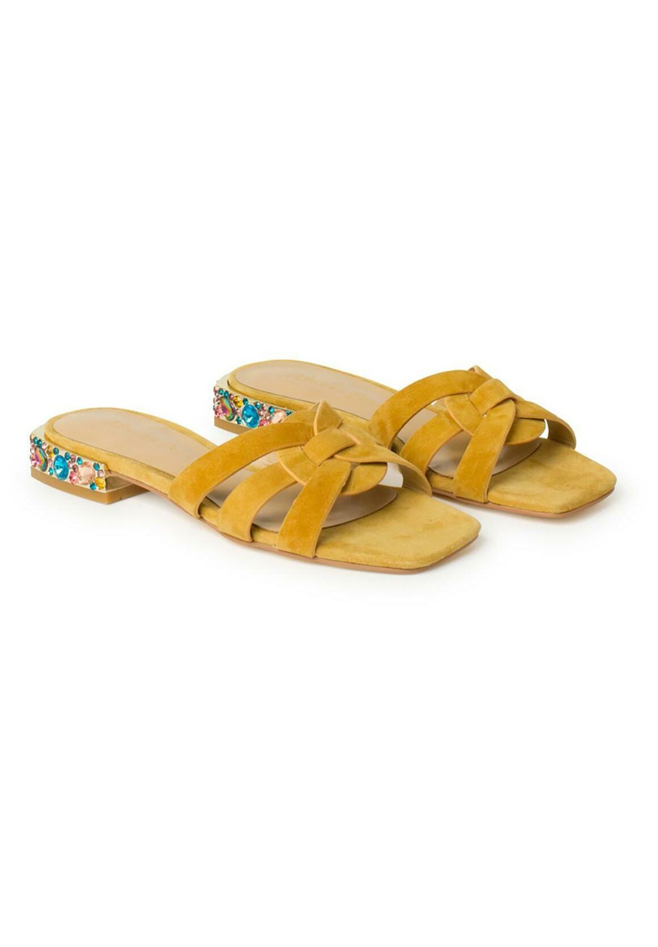 Alma en Pena PIXIE - Sandalias planas - mustard yellow/mostaza - Zalando.es