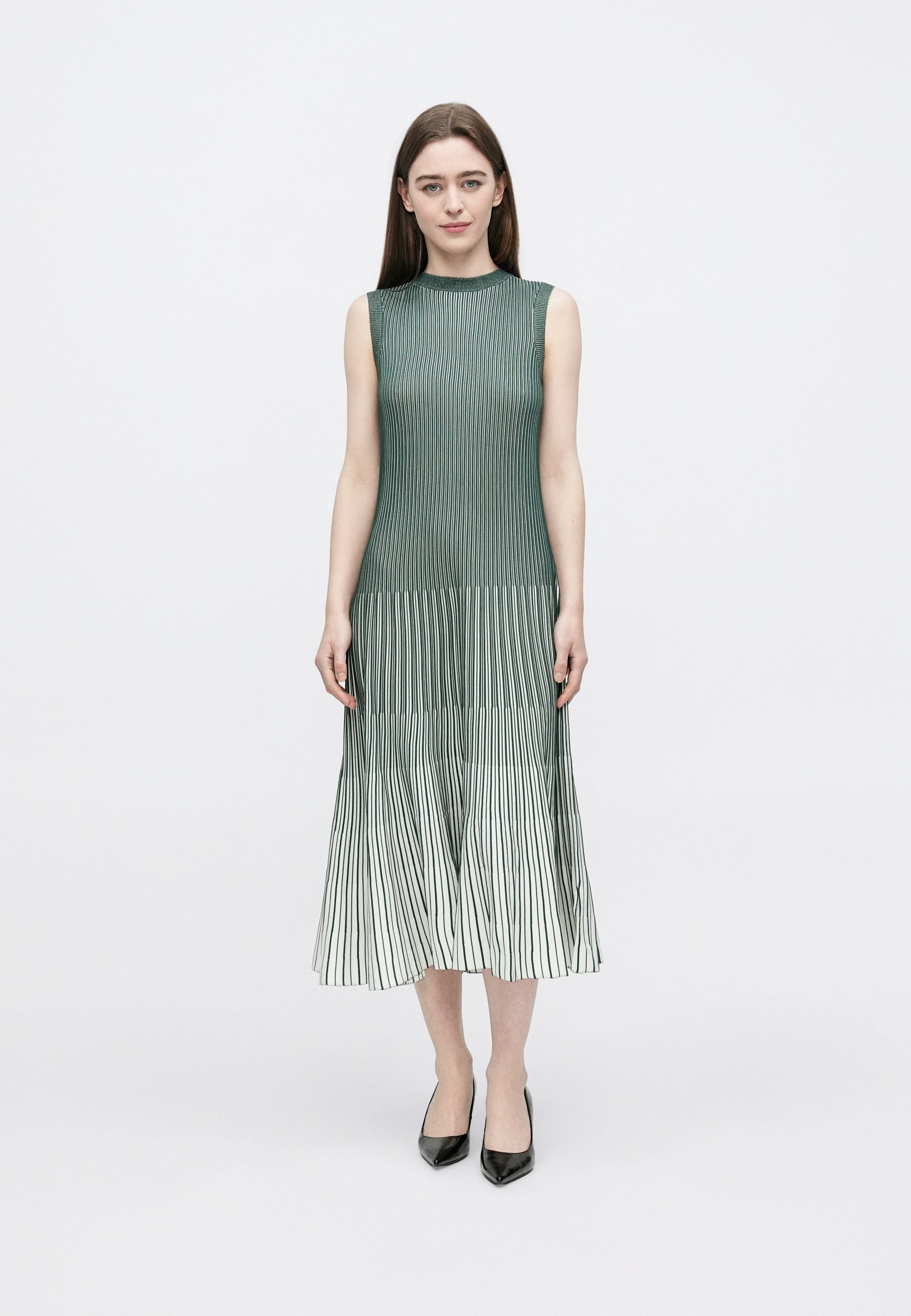 green emerald velvet dress Ted Baker green pleated dress size 8 main image 1