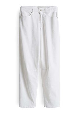 OPUS PANTS MID RISE ANKLE BARREL FIT - Straight leg jeans - white