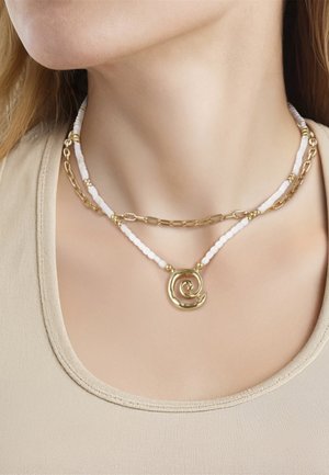 Yokoamii, KETTE MIT ANHÄNGER GELBGOLD YOKOAMII MODESCHMUCKHALSKETTE - Collana - gold-coloured