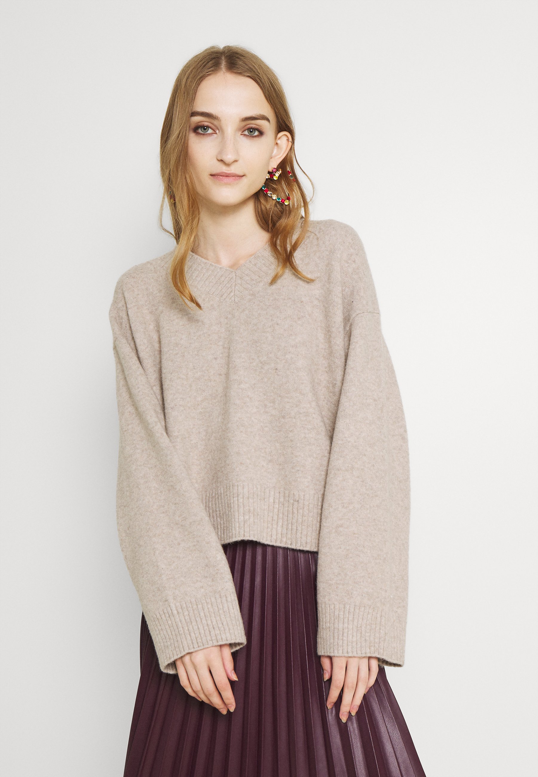 Weekday ERGO - Jumper - beige melange 