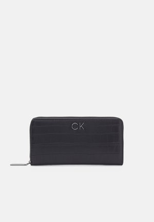 RE-LOCK SLIM WALLET CROC - Portefeuille - black