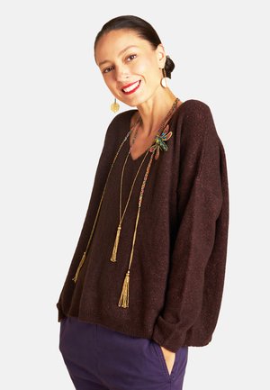 LARGE MATHILDE - Strickpullover - chocolat