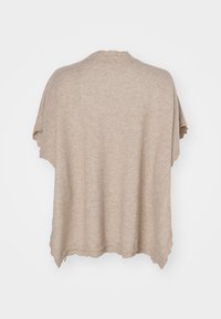VILA VISUMM PONCHO - Poncho - natural melange