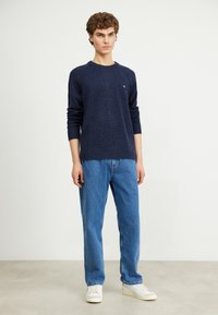 GANT BICOLORED RAGLAN C-NECK - Strickpullover - dark navy