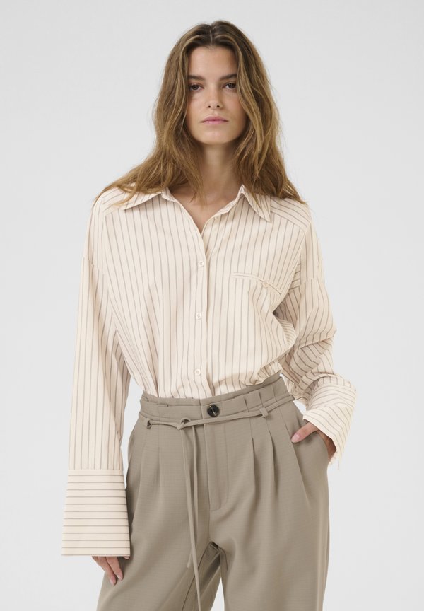 BUDA - Hemdbluse - simply taupe